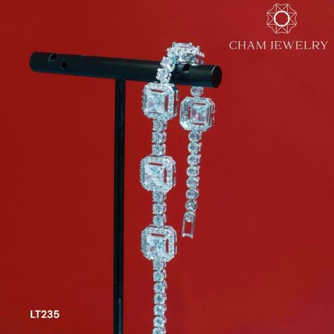 Lắc Tay CHAM JEWELRY LT235, Lắc Xoàn Vuông Chủ 5.0mm ( Barcode CSHL059N ).