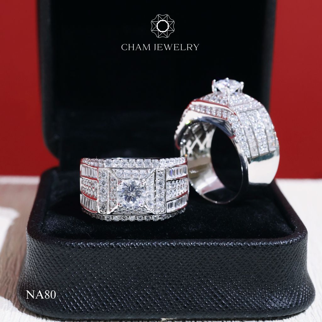 Nhẫn Nam NA80 CHAM JEWELRY, Chủ 6.0mm (Barcode CPCNN47).