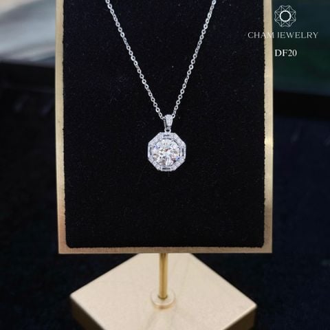 Dây Chuyền DF20  CHAM JEWELRY, Moissanite Chủ 7.0mm (Barcode CDM5735101).