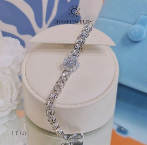 Lắc Tay LT180 CHAM JEWELRY, Viên Chủ 8.0mm (Barcode TLT1175).