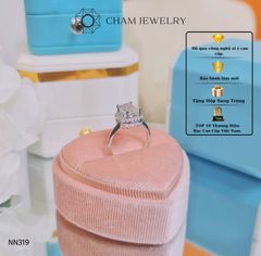 Nhẫn NN319 CHAM JEWELRY, Nhẫn Xoàn  Nhật Đá Nam Phi 6x8mm Cao Cấp (Barcode TNN1241).