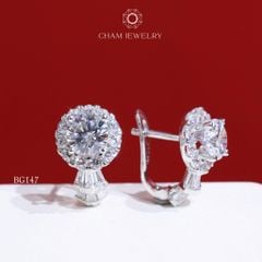 Hoa Tai BG147 CHAM JEWELRY, Chủ 6.0mm (Barcode TBG0628).