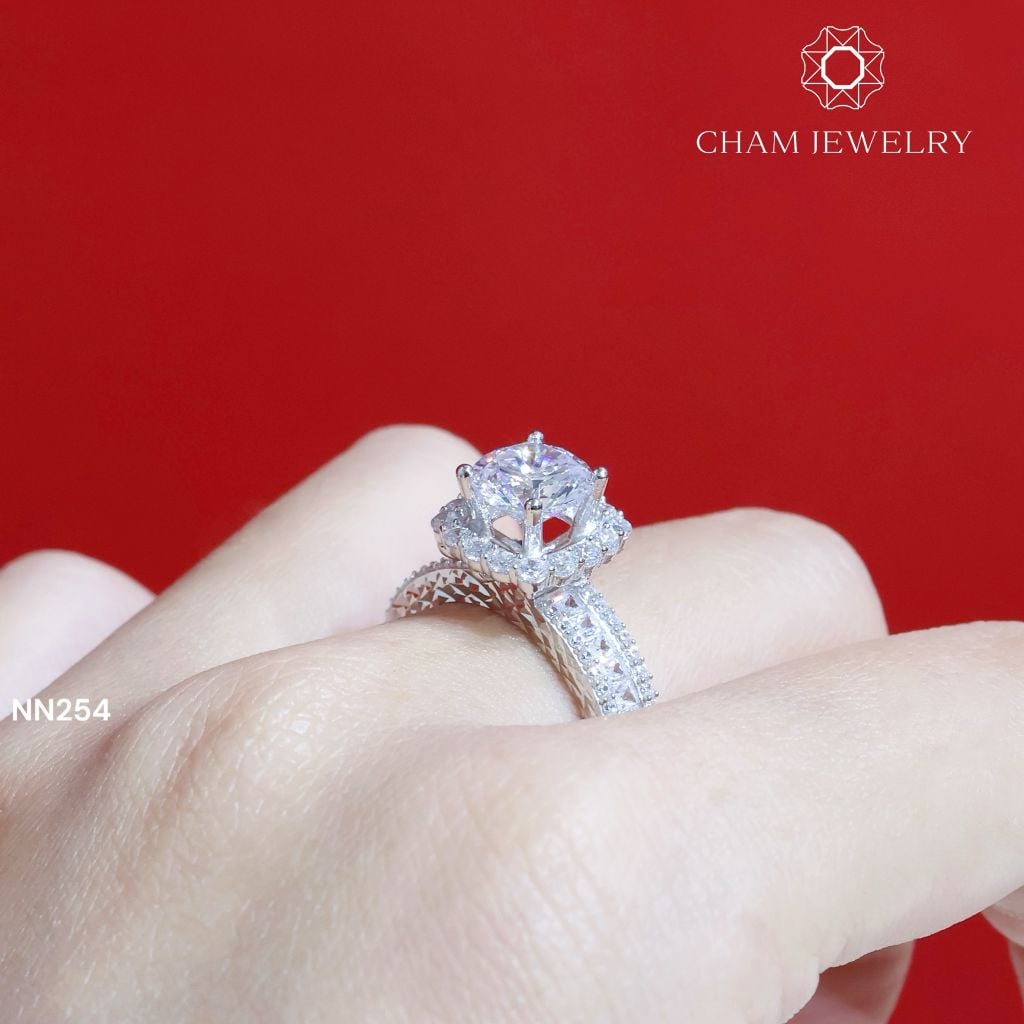 Nhẫn CHAM JEWELRY NN254, Chủ 7.5mm ( Barcode TVB290N ).