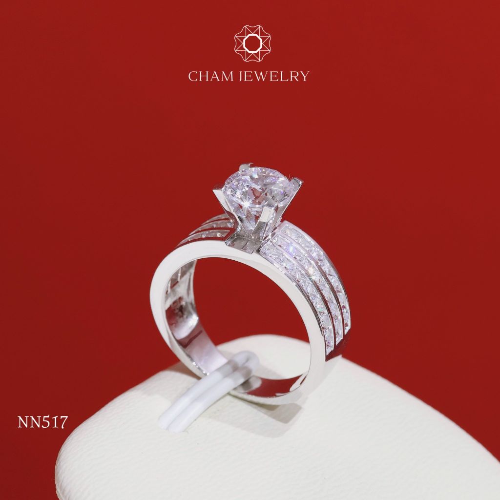 Nhẫn Nữ NN517 CHAM JEWELRY, Chủ 7.0mm (Barcode TNN1267-CN7488).