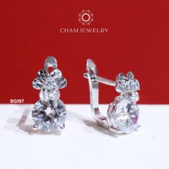 Hoa Tai BG197 CHAM JEWELRY, Chủ 6.5mm ( Barcode TBG0815).
