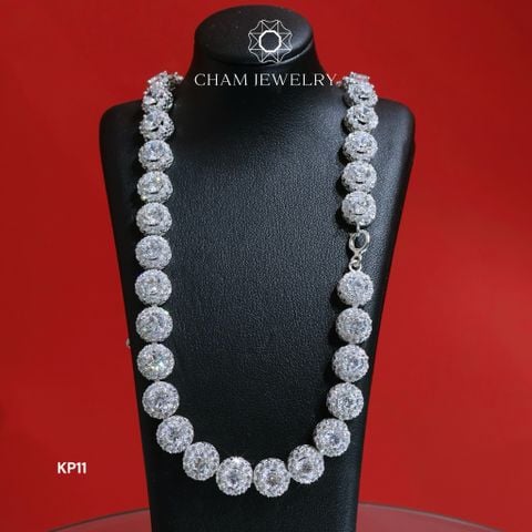 Dây Chuyền KP11 CHAM JEWELRY, Dây Full Xoàn Tròn Chủ 5.0mm (Barcode TDK10).