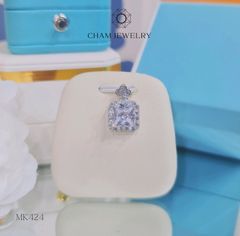 Mặt Dây Chuyền MK424 CHAM JEWELRY, Chủ Vuông 8.0mm (Barcode TMA1543).