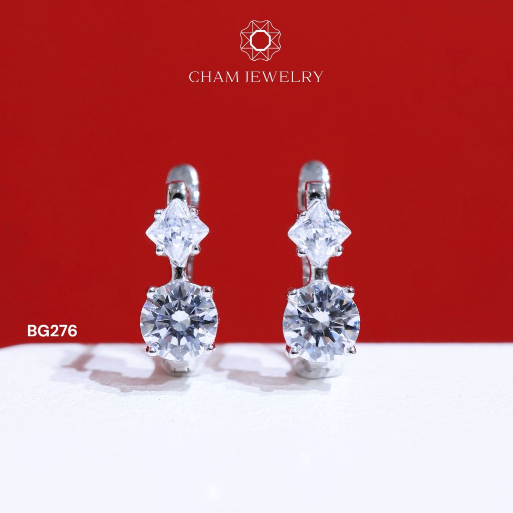 Hoa Tai BG276 CHAM JEWELRY, Chủ 5.0mm (Barcode TBG951).