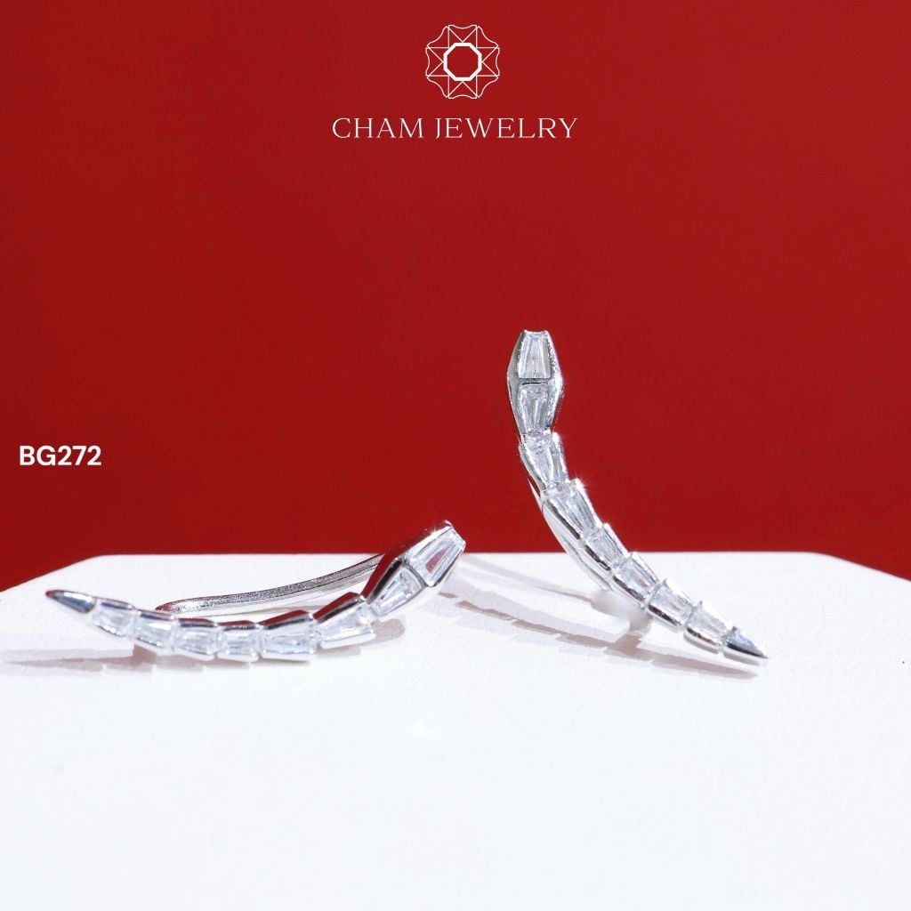 Hoa Tai BG272 CHAM JEWELRY, Rắn Barget (Barcode TBX22).