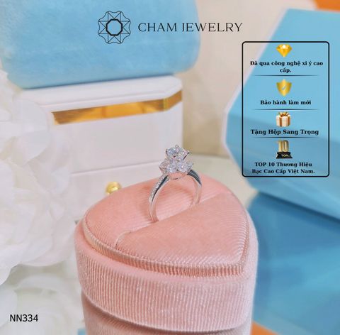 Nhẫn NN334 CHAM JEWELRY, Nhẫn Hoa Tia Chủ 5.5mm ( Barcode TNN1263).