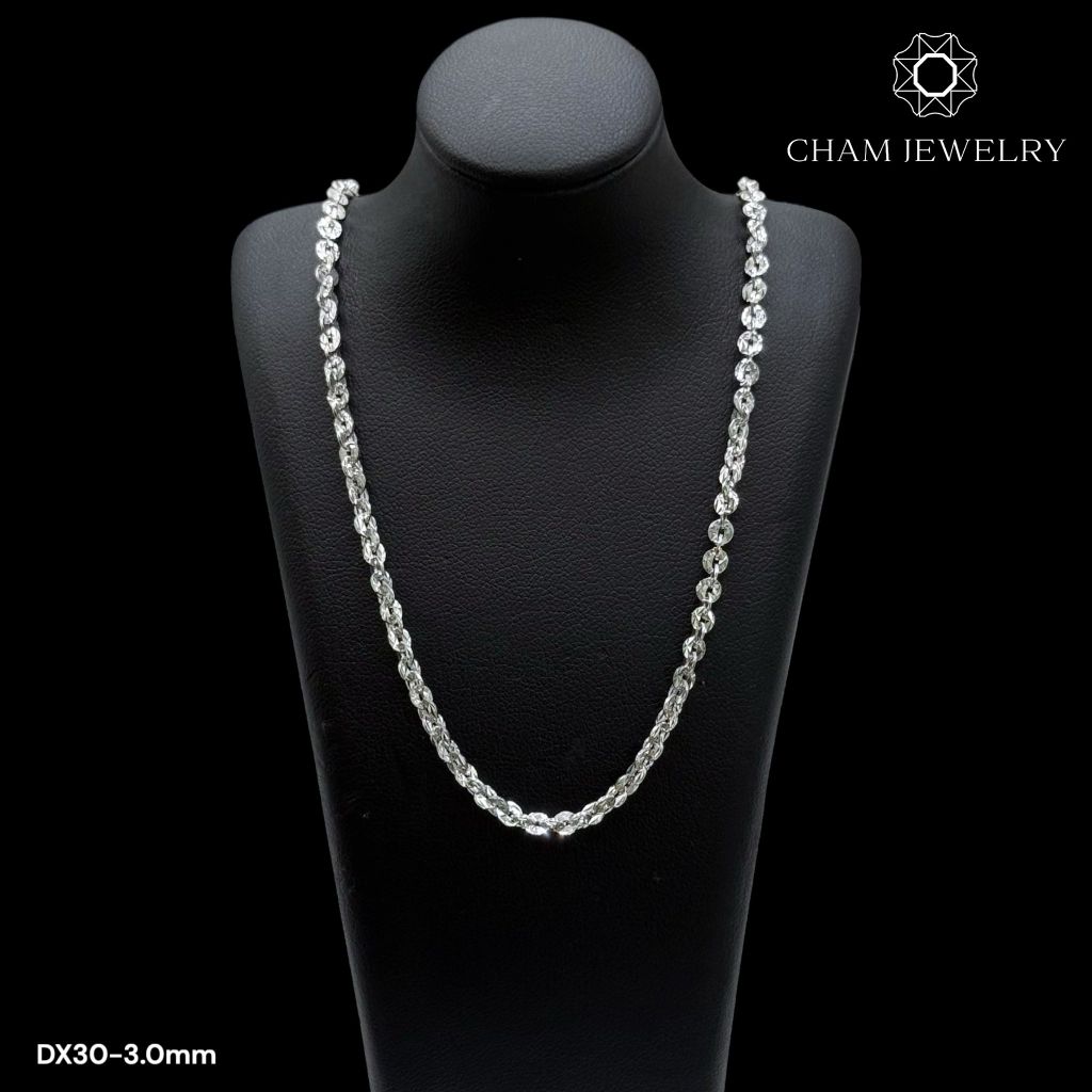 Dây Chuyền CHAM JEWELRY DX30, Xoắn Lá Tròn 3mm ( Barcode TDBC0723).