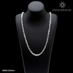 Dây Chuyền CHAM JEWELRY DX30, Xoắn Lá Tròn 3mm ( Barcode TDBC0723).