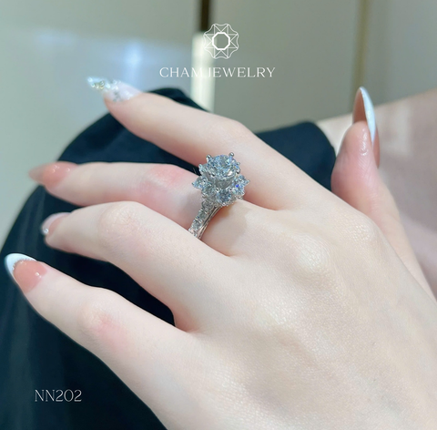 Nhẫn NN202 CHAM JEWELRY, Chủ 7.5mm.