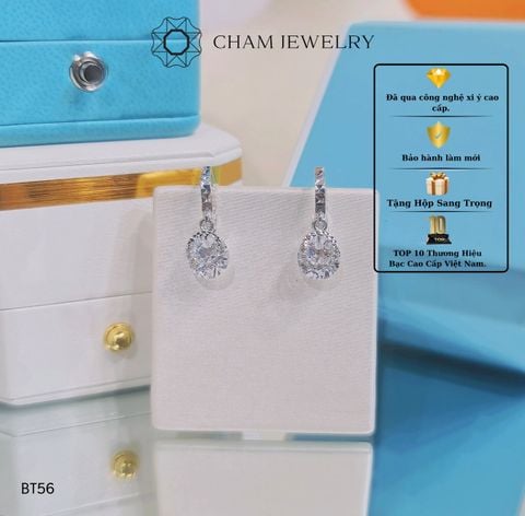 Hoa Tai CHAM JEWELRY BT56, Chủ 8.0mm (Barcode TBT0606).