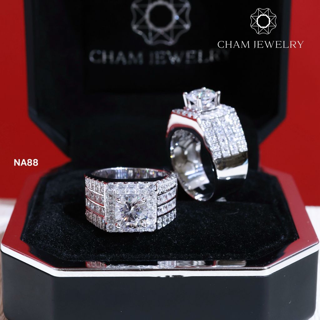 Nhẫn Nam NA88 CHAM JEWELRY, Chủ 7.5mm (Barcode TNNA405).