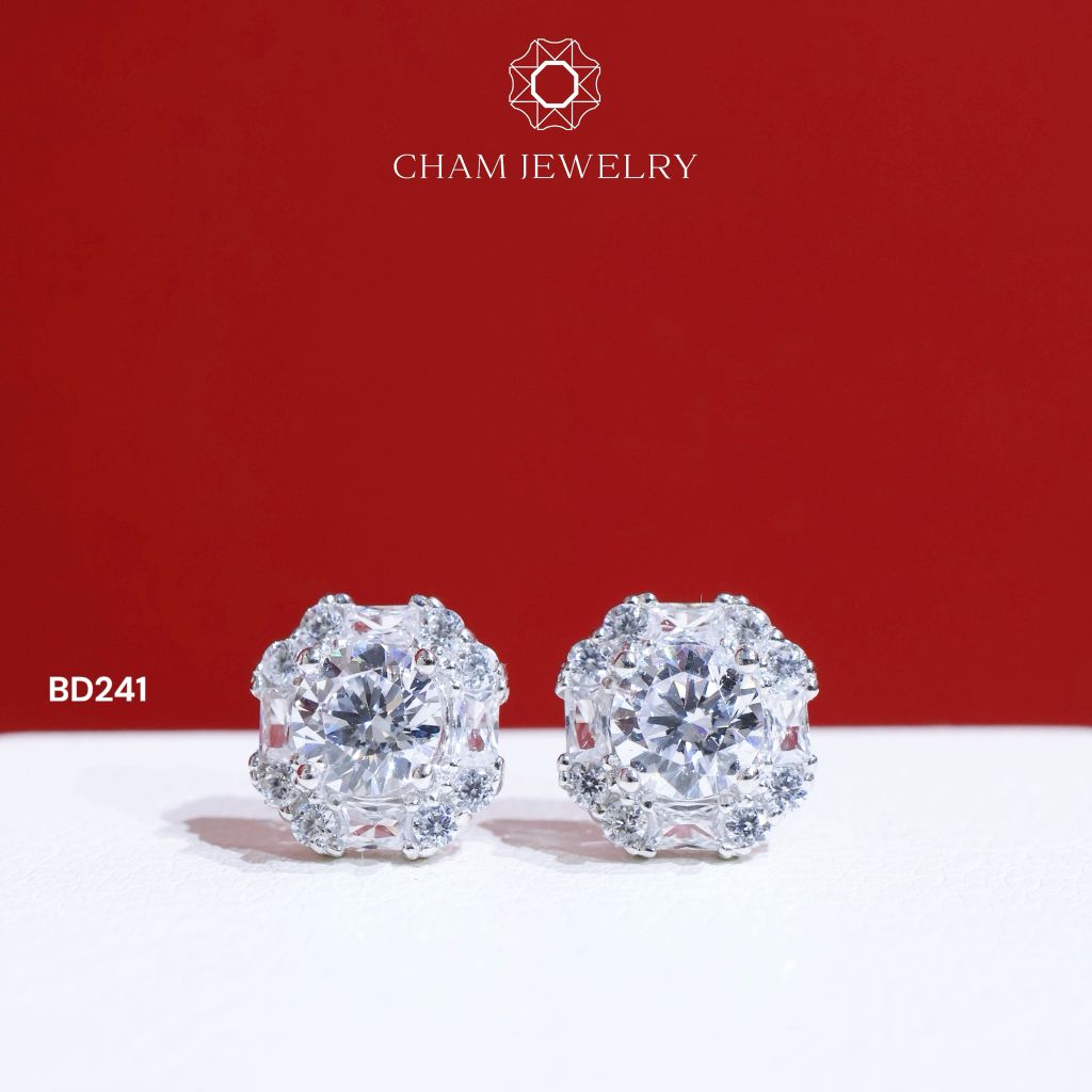 Hoa Tai BD241 CHAM JEWELRY,Chủ 5.0mm