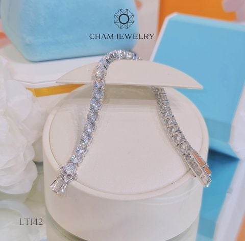 Lắc Tay CHAM JEWELRY LT142, Lắc Tennis 5.0ly Cao Cấp ( Barcode TLT1179).