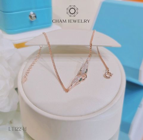 Lắc Tay CHAM JEWELRY LT122, Lắc Tay Rắn Bạch Kim Và Vàng Hồng, Free Size (Barcode CSL70272).