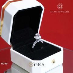 Nhẫn NC49 CHAM JEWELRY, Full Kim Cương Moissanite Chủ 5.5mm (Barcode ONNU35).