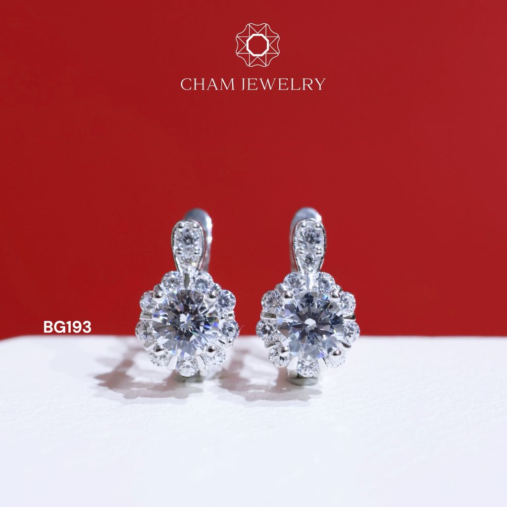 Hoa Tai CHAM JEWELRY BG193, Chủ 5.0mm (Barcode TBG795).