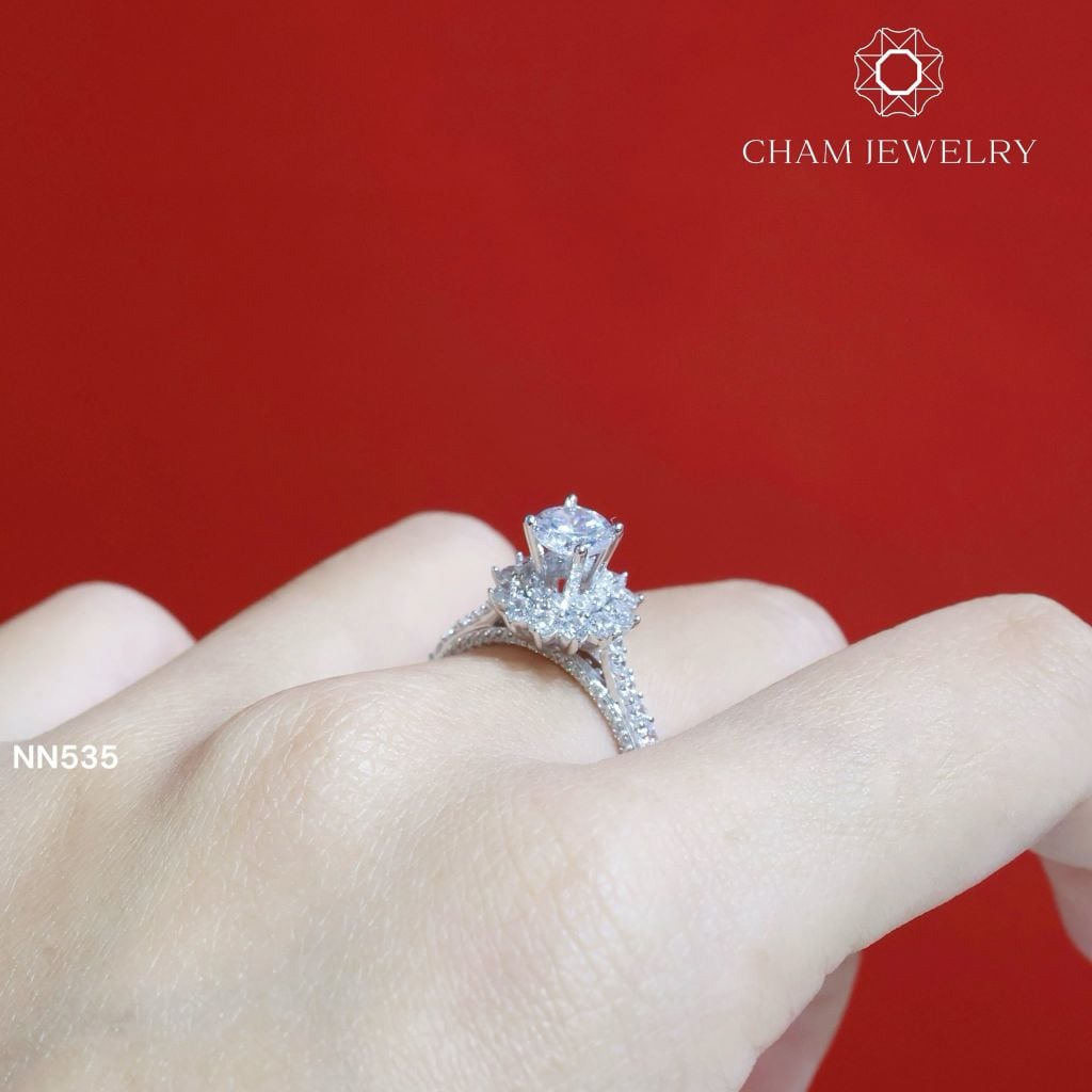 Nhẫn Nữ NN535 CHAM JEWELRY, Chủ 5.5mm (Barcode TNN1500)