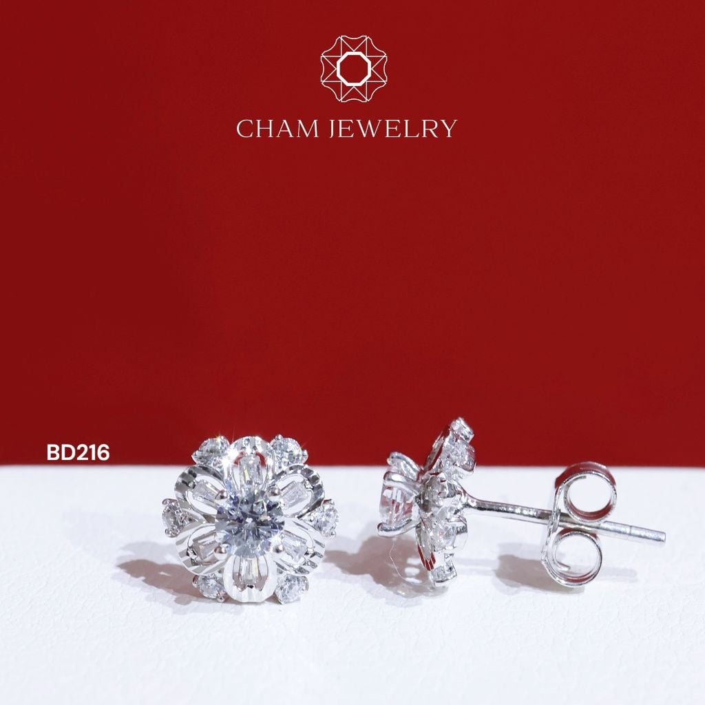 Hoa Tai BD216 CHAM JEWELRY, Chủ 3.5mm (Barcode TBD1202).