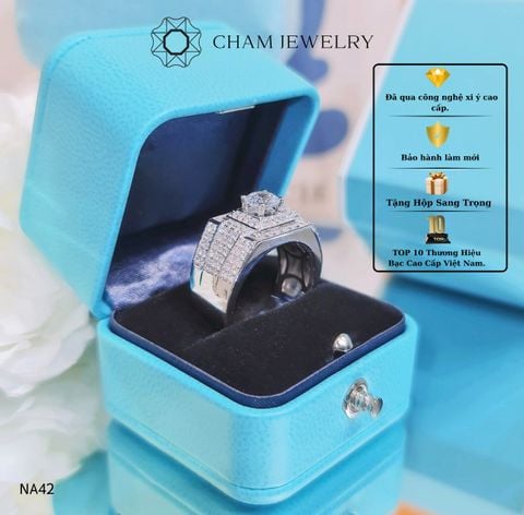 Nhẫn Nam NA42 CHAM JEWELRY, Chủ 6.0mm ( Barcode TNNA393).