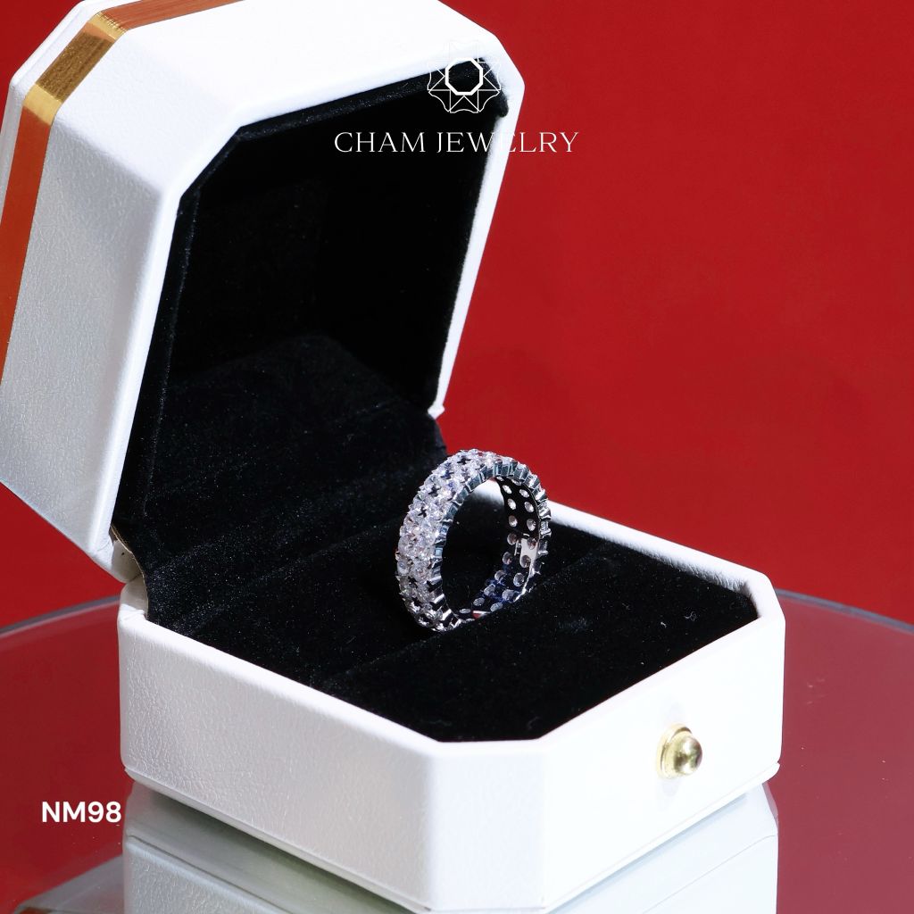 Nhẫn NM98 CHAM JEWELRY, Bản 5.0mm