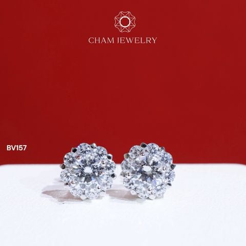 Hoa Tai BV157 CHAM JEWERLY, Chủ 5.0mm (Barcode TBV419)