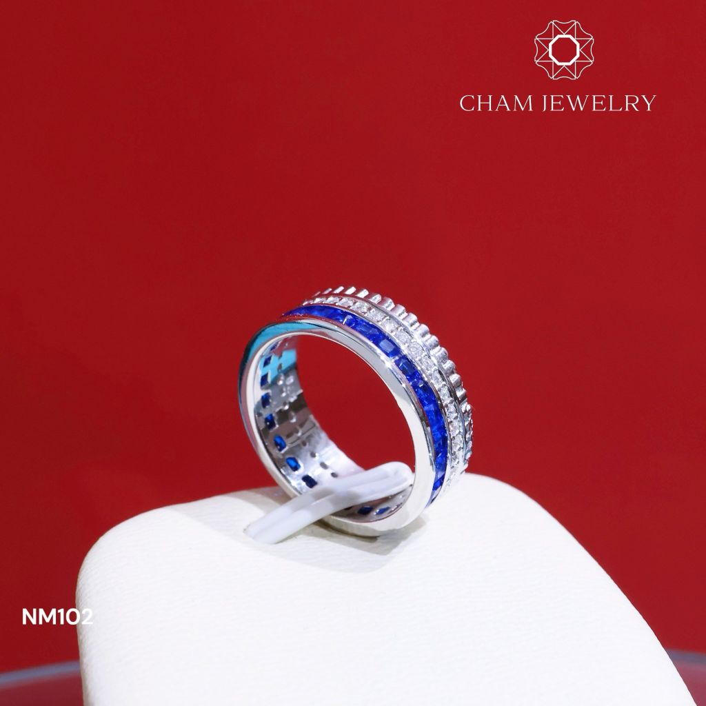 Nhẫn NM102 CHAM JEWELRY, Bản 6.5mm