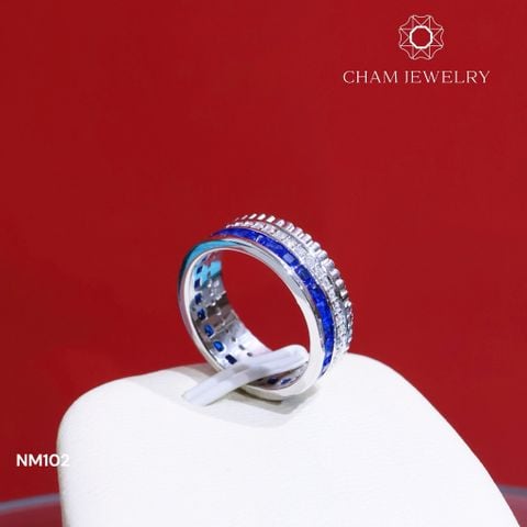 Nhẫn NM102 CHAM JEWELRY, Bản 6.5mm