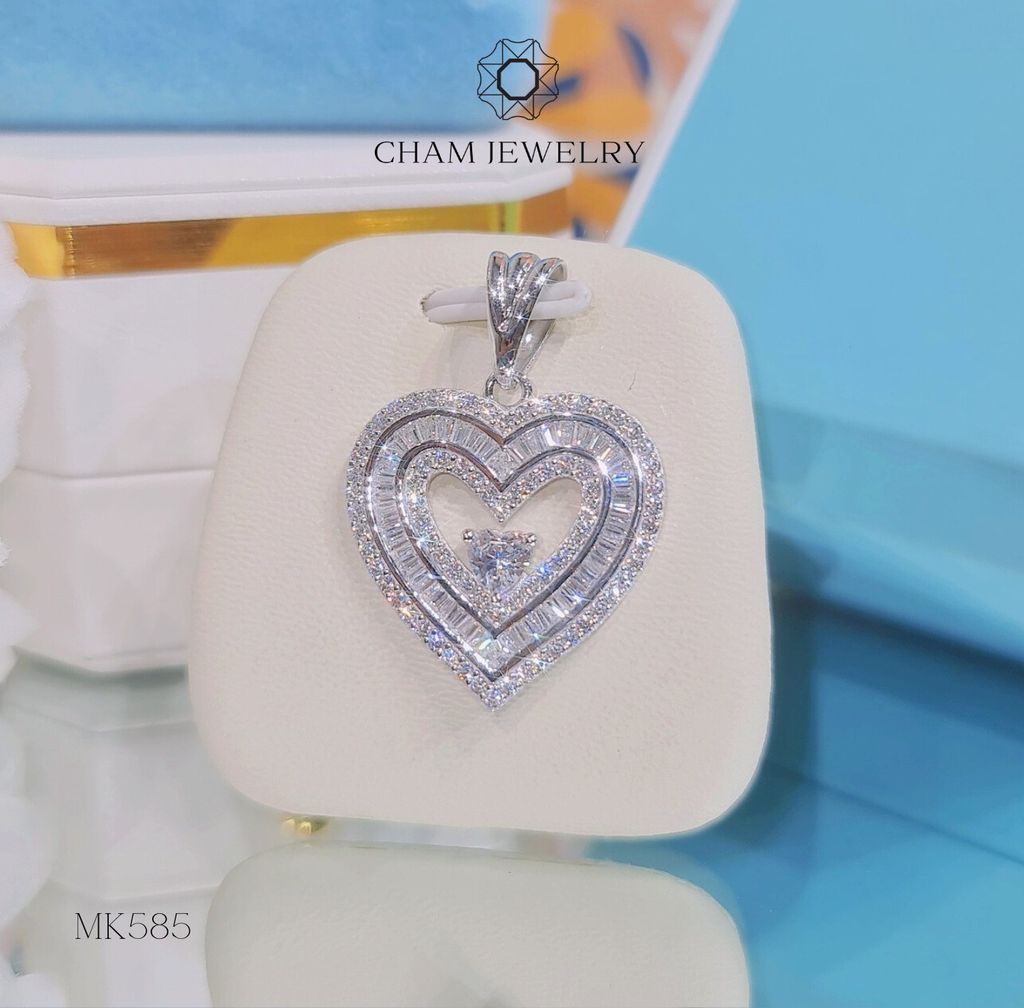 Mặt Dây Chuyền MK585 CHAM JEWELRY, Mặt Trái Tim (Barcode CM5151).