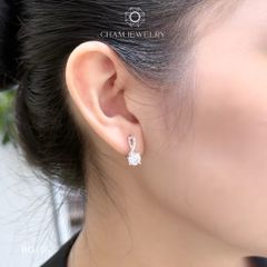 Hoa Tai BG196 CHAM JEWELRY, Chủ 6.0mm (Barcode TBG805).