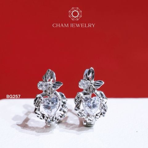 Hoa Tai BG257 CHAM JEWELRY, Chủ 4.0mm (Barcode TBG913).