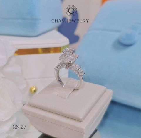 Nhẫn CHAM JEWELRY NN127, Chủ 6.0mm (Barcode TNN814).