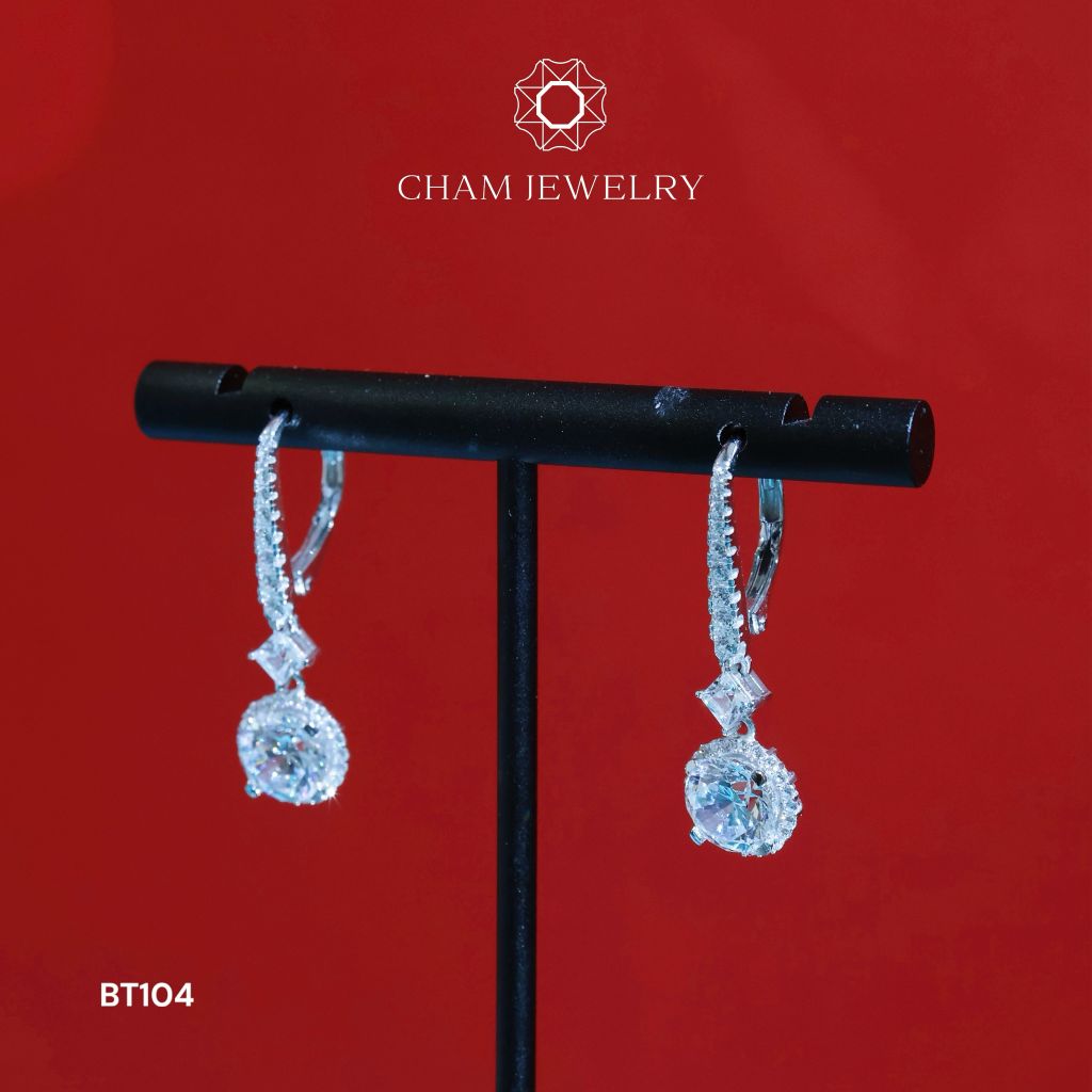 Hoa Tai BT104 CHAM JEWELRY, Chủ 7.0mm (Barcode CB6682)
