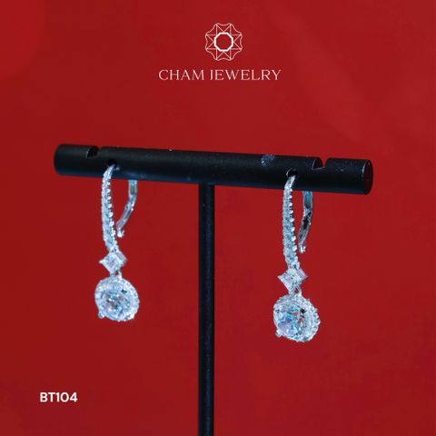 Hoa Tai BT104 CHAM JEWELRY, Chủ 7.0mm (Barcode CB6682)