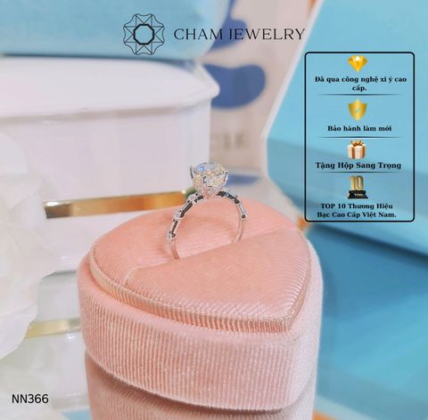Nhẫn NN366 CHAM JEWELRY, Chủ 7.0mm Đá Nam Phi Cao Cấp (Barcode TNN1250).