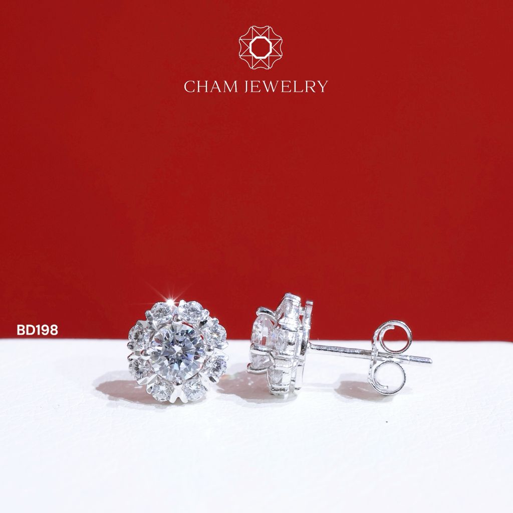 Hoa Tai BD198 CHAM JEWELRY, Chủ 4.5mm (Barcode TBD1149).