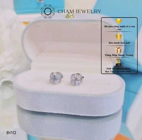 Hoa Tai BV112 CHAM JEWELRY, Chủ 4.5mm (Barcode CTP122).