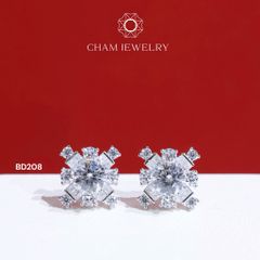 Hoa Tai BD208 CHAM JEWELRY , Chủ 4.5mm (Barcode TBD1008).
