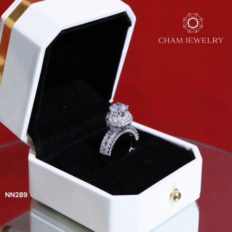 Nhẫn NN289 CHAM JEWELRY, Viên Chủ 7.0mm ( Barcode TNN1139).