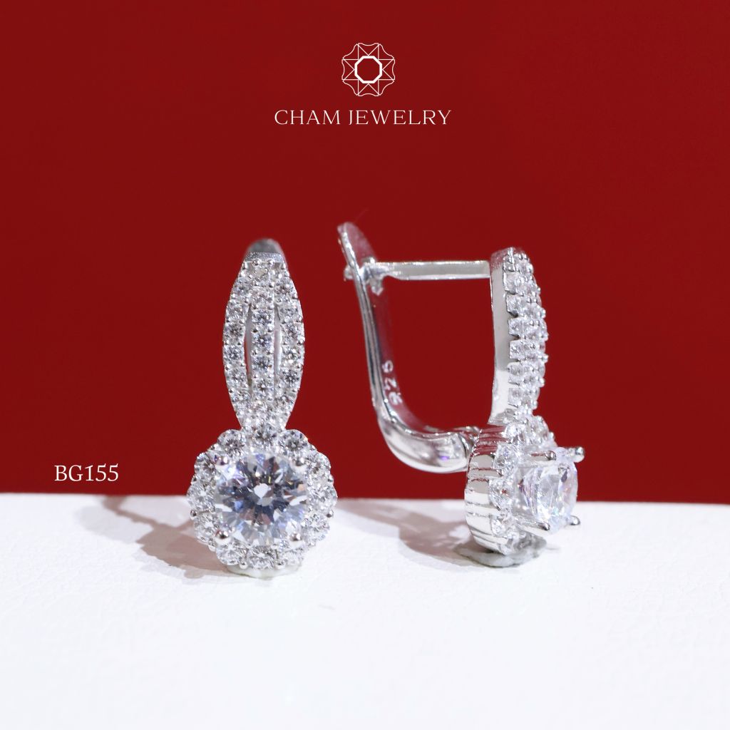 Hoa Tai CHAM JEWELRY BG155, Chủ 4.5mm (Barcode TBG52).