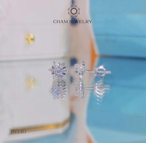 Hoa Tai BV140 CHAM JEWELRY, Chủ 4.0mm (Barcode CTP140).