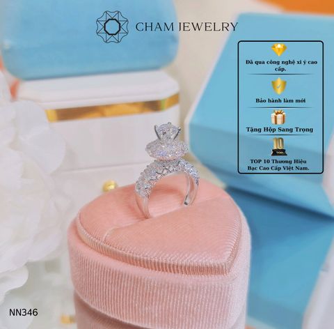 Nhẫn Nữ NN346 CHAM JEWELRY, Chủ 6.0mm ( Barcode TNN1158).