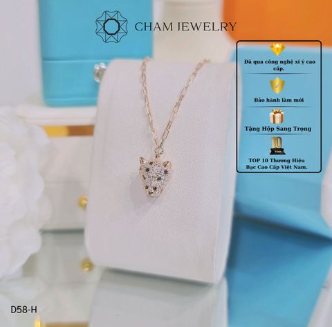 Dây Chuyền CHAM JEWELRY D58, Dây Liền Mặt Báo Xi Vàng Hồng (Barcode CXL8170).