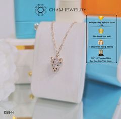 Dây Chuyền CHAM JEWELRY D58, Dây Liền Mặt Báo Xi Vàng Hồng (Barcode CXL8170).