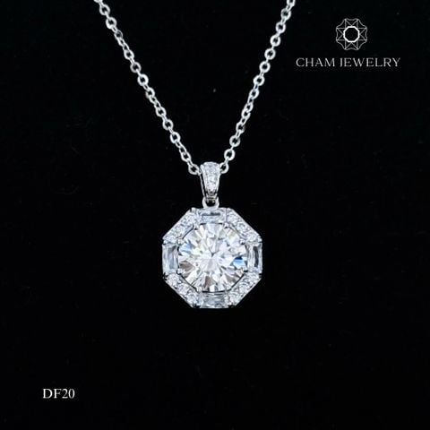 Dây Chuyền DF20  CHAM JEWELRY, Moissanite Chủ 7.0mm (Barcode CDM5735101).