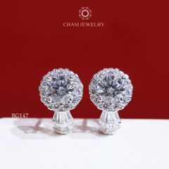 Hoa Tai BG147 CHAM JEWELRY, Chủ 6.0mm (Barcode TBG0628).