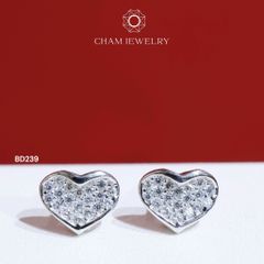 Hoa Tai BD239 CHAM JEWELRY Trái Tim
